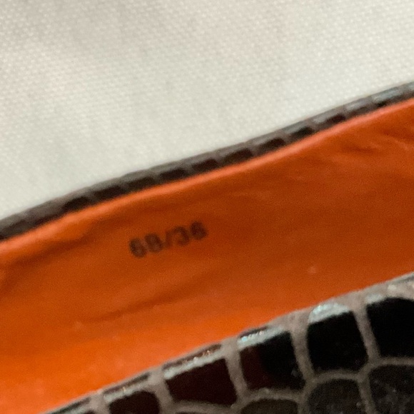 NWOT BCBG MAXAZRIA Brown Snakeskin Leather Pumps Block 2.75” Heel Vintage 6m - Picture 7 of 7